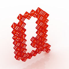 Dice Font. Letter Q