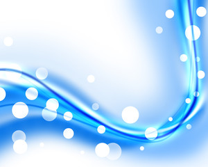 曲線と水玉模様