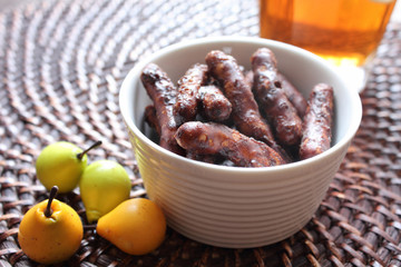 かりんとうと麦茶