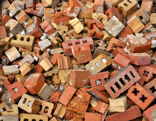 Pile of old bricks