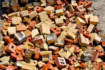 Pile of old bricks