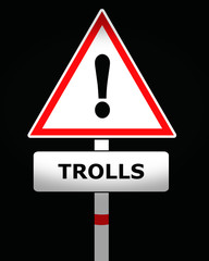 trolls warning sign