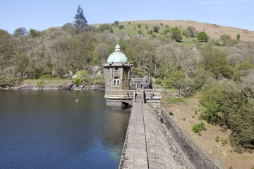 Pen y Garreg dam in the Elan Valley, Wales.
