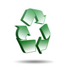 Recycling logo 3d