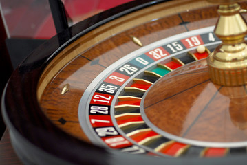 closeup of roulette table in the casino