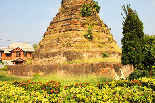 Pagoda in Vientiane, Laos.