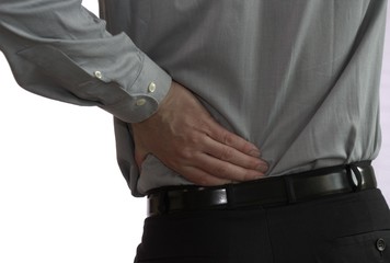 Businessman with backache