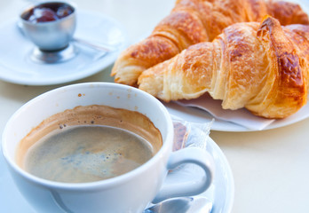 Breakfast with coffee