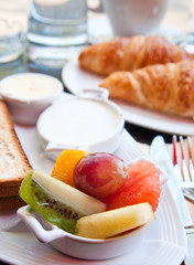 Breakfast with coffee
