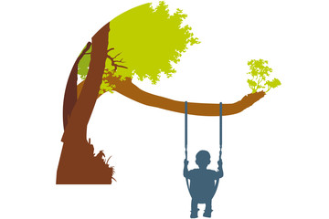 enfant &agrave; la balan&ccedil;oire