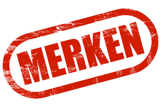 Grunge Stempel rot MERKEN