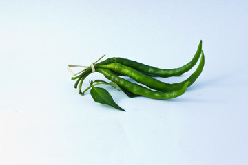 Bunch of green chilli