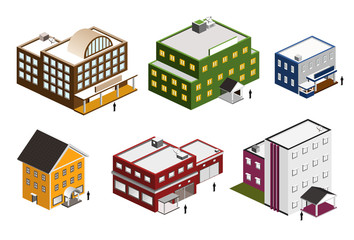 Isometric building collection