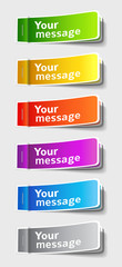 Vector illustration of multicolored stickers