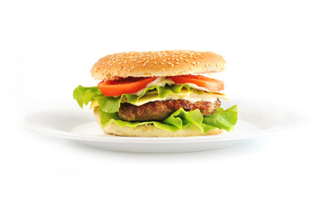 hamburger with cutlet