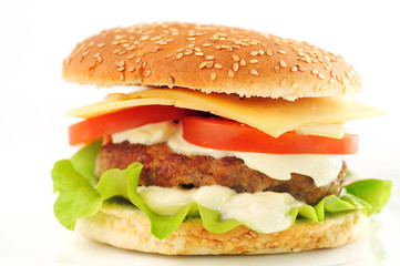 hamburger with cutlet