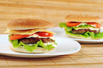 hamburger with cutlet