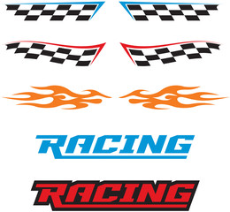 Racing Decal Logo - obrazy, fototapety, plakaty