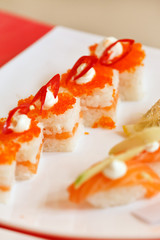 sushi on the table