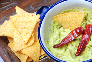 guacamole e nachos