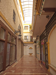 Narrow Street in Torremolinos Andalucia Spain
