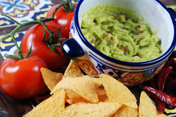 guacamole e nachos