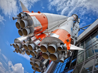 Fototapeta premium Russian space transport rocket