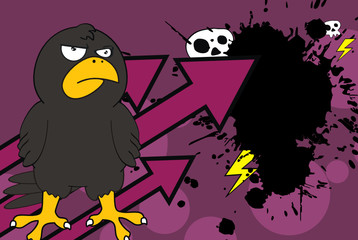 crow cartoon background