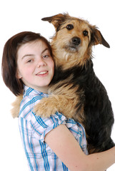 M&auml;dchen mit Hund