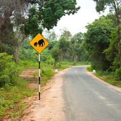 Elephant warning sign