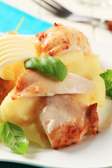 Chicken and mashed potato