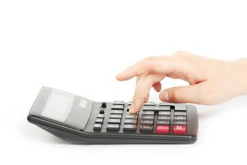 calculator with hand