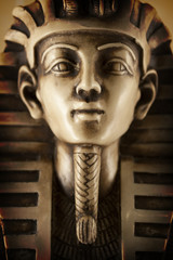 a marble statue of Tutankhamun