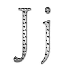 Metall-Buchstabe J