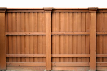 Solid wood fence