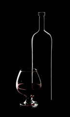 wine in a dark tone