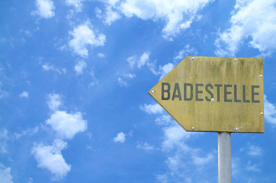 Badestellenschild
