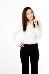 Fototapeta premium 指差す女性社員