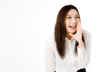 Fototapeta premium 応援する女性社員