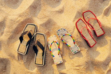 Three pair of sandals