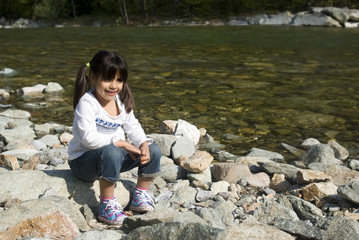 Girl near the river