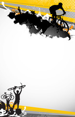 Naklejka premium Biker background