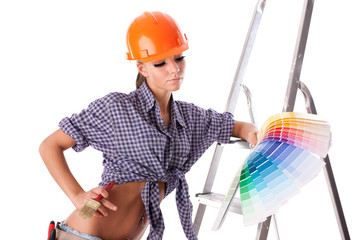 Female construction worker