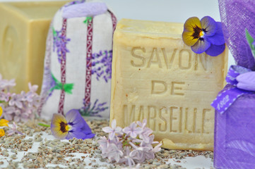 sachets de lavande et savons