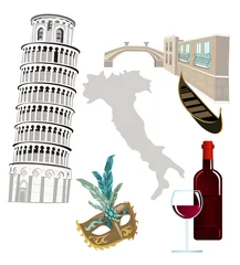 Photo sur Plexiglas Doodle Symboles de l& 39 Italie