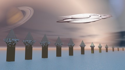 Wasseroberfläche auf dem fremden Planet © Gerd Wolf