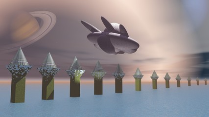 Wasseroberfläche auf dem fremden Planet © Gerd Wolf