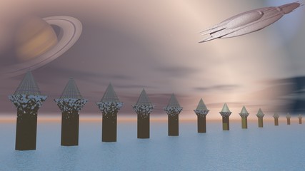 Wasseroberfläche auf dem fremden Planet © Gerd Wolf