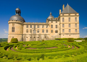 Gardens and Chateau de Hautefort, Perigord, France