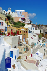 Fototapeta premium Santorini island, Fira town